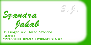 szandra jakab business card